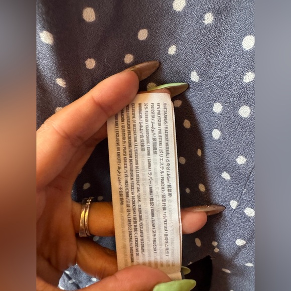 Abercrombie & Fitch Tie-Front Poka Dots side slit Midi dress Size XS preppy - Picture 6 of 7